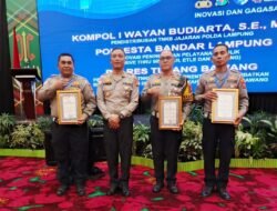 Satlantas Polres Tulang Bawang Raih Dua Penghargaan Bergengsi Pada Rakernis Fungsi Lalu Lintas