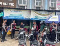 Samapta Polres Tulang Bawang Gelar Patroli Jalan Kaki di Pasar Unit 2, Ini Tujuan Utamanya